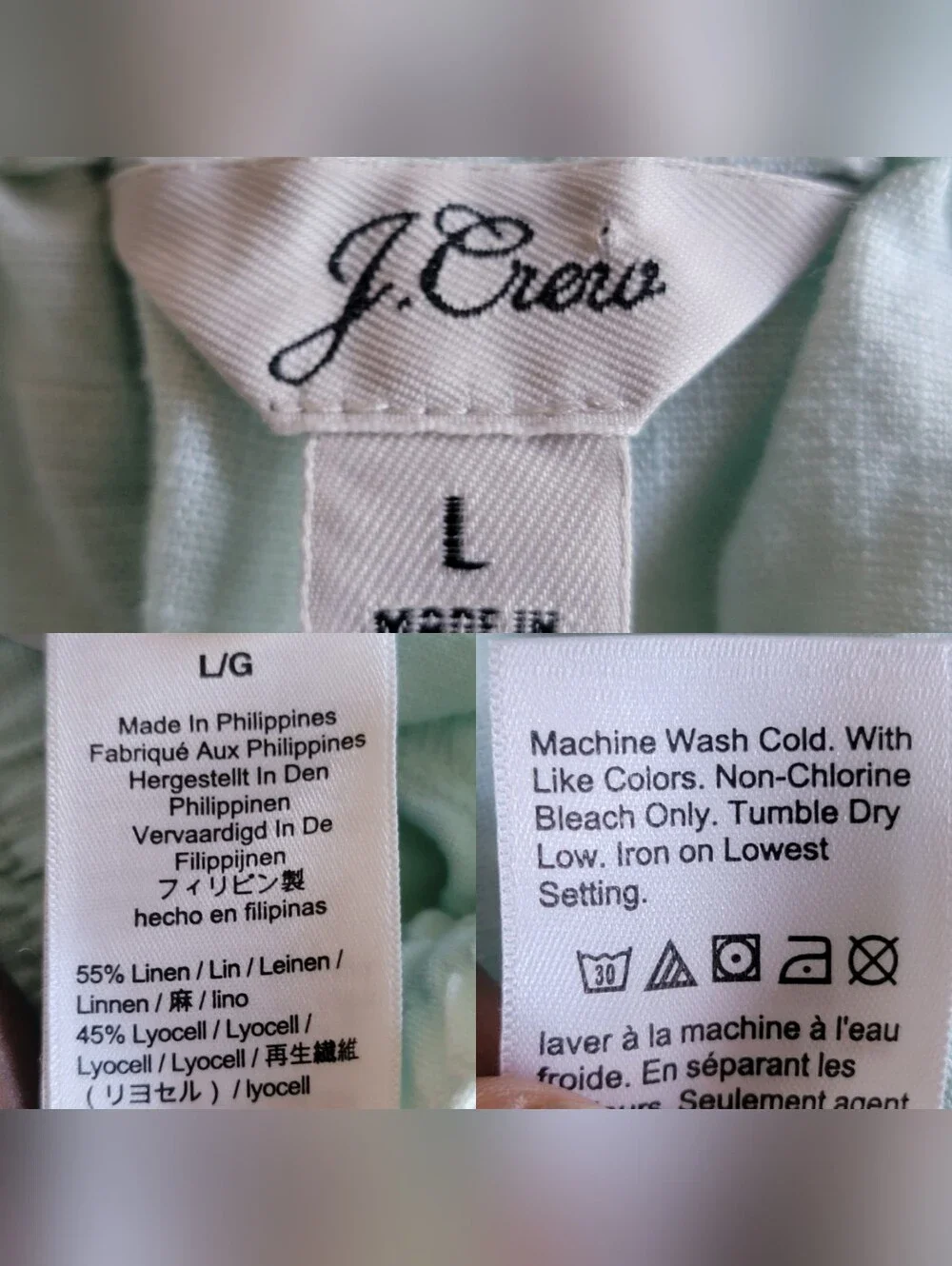 J. CREW Seaside Short In Linen Blend Aqua L.